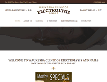 Tablet Screenshot of electrolysisandnails.com